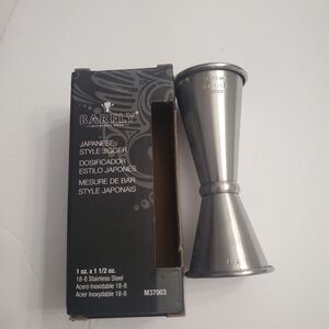 Barfly Japanese Style Double Cocktail Jigger Stainless Steel 1oz-1 1/2oz NWB Bar